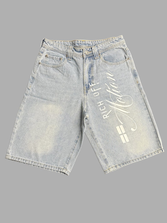 Rich Off Motion Jean Shorts